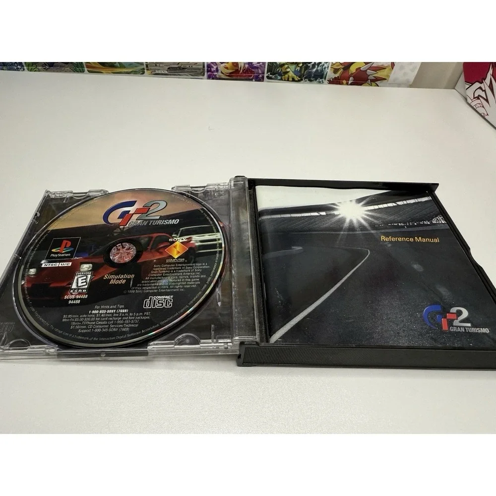 Gran Turismo 2 PS1 PlayStation 1 Complete CIB 2 Discs Manual Black Label